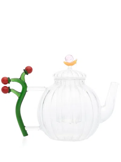 Ichendorf Milano Optic Tomatoes And Snail Teapot (22cm X 19cm) In White