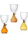 Ichendorf Milano Pear-shaped Wine Goblets (set Of 3) In Neutrals