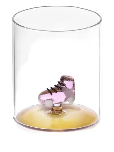 Ichendorf Milano Roller Skate Glass Tumbler In White