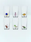Ichendorf Milano Set Of Six Animal Farm Glasses In Multicolour
