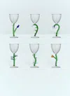 Ichendorf Milano Set Of Six Botanica Stemmed Glasses In Clear
