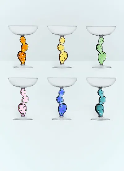 Ichendorf Milano Dessert Plants Cactus Champagne Bowls (set Of 6) In Multicolour
