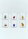 Ichendorf Milano Set Of Six Fruits And Flowers Tumblers In Multicolour