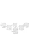 Ichendorf Milano Small Piuma' Teacups Set Of 6 In Neutrals