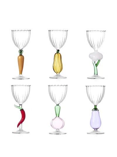 Ichendorf Milano Spring Onion Glasses (pack Of 6) In Multi