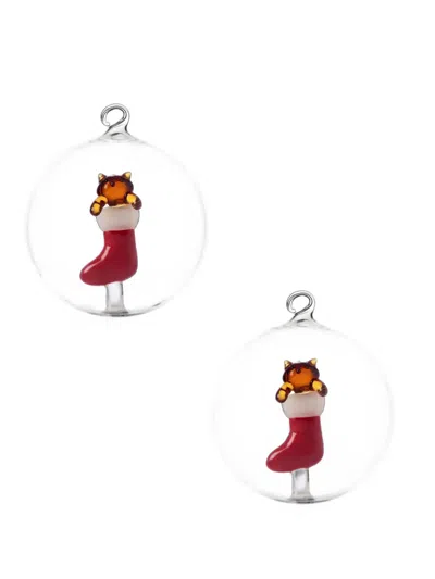 Ichendorf Milano Stocking-motif Christmas Ornaments (set Of Two) In Multi