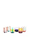 Ichendorf Milano Striped Glass Tumblers (set Of Six) In Multi