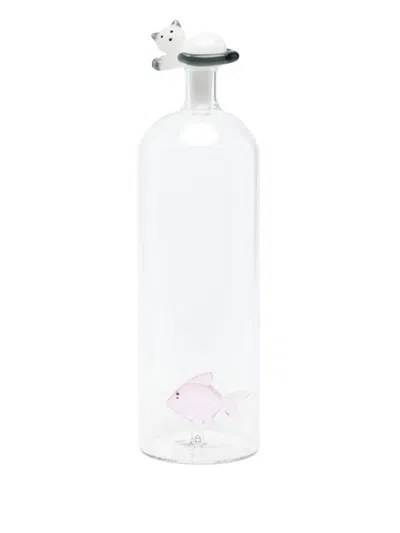 Ichendorf Milano Tabby Cat Bottle (8cm X 27.5cm) In 白色