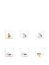 Ichendorf Milano Tabby Cat Tumblers (set Of Six) In Transparent