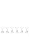 Ichendorf Milano Tutu Faceted Champagne Glasses (set Of Six) In White