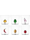 Ichendorf Milano Vegetables Glass Tumblers (set Of Six) In Neutrals