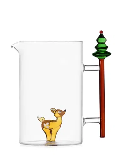 Ichendorf Milano Woodland Tales Deer Glass Pitcher (18cm) In Transparent