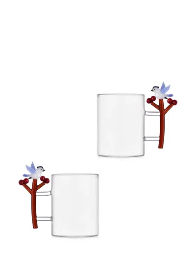 Ichendorf Milano Woodland Tales Glass Mug (set Of Two) In Multi