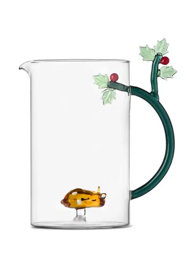 Ichendorf Milano Woodland Tales Holly-handle Glass Pitcher In Transparent