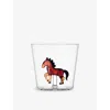 Ichendorf Multicolor Animal Farm Horse Borosilicate-glass Tumbler In Multi