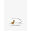 Ichendorf Dogs Chihuahua Borosilicate-glass Tea Cup And Saucer Set Multicolor In Multicolor