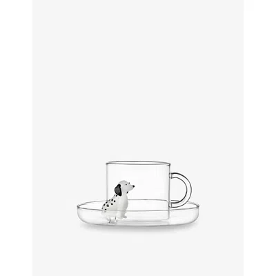 Ichendorf Dogs Dalmation Borosilicate-glass Tea Cup And Saucer Set Multicolor