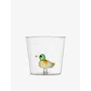 Ichendorf Multicolor Duck Glass Tumbler 8cm In Multi