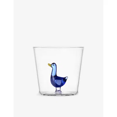 Ichendorf Multicolor Goose Glass Tumbler 8cm In Blue