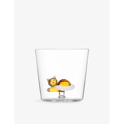 Ichendorf Tabby Cat Glass Tumbler 8cm In Multicolor