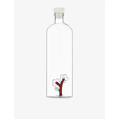 Ichendorf Peach Flower Glass Bottle In Transparent