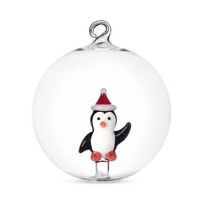 Ichendorf Penguin Glass Ornament In White