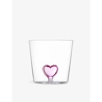 Ichendorf Cuore Heart Borosilicate-glass Tumbler 8cm Pink Clear