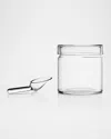 Ichendorf Piuma Sugar Pot With Glass Spoon, 10 Oz. In Clear