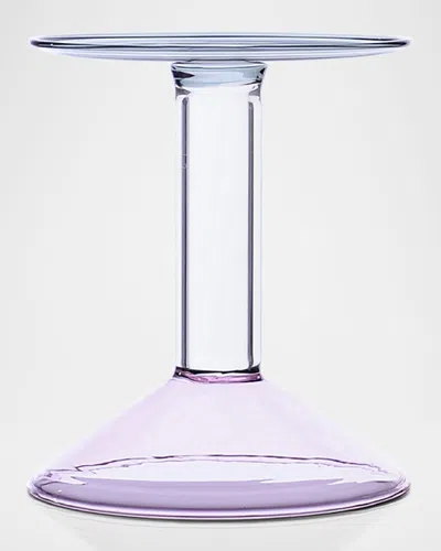 Ichendorf Rainbow 6" Candleholder In Pink/clear/grey