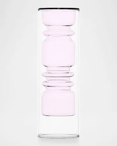 Ichendorf Rings Pink Vase, 11.8"