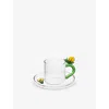 Ichendorf Snail Borosilicate-glass Tea Cup With Saucer