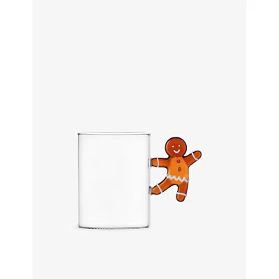 Ichendorf Sweet And Candy Mr Gingerbread Glass Mug In Transparent