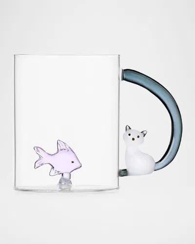 Ichendorf Tabby Cat Fish & Cat Mug, 15 Oz. In Multi
