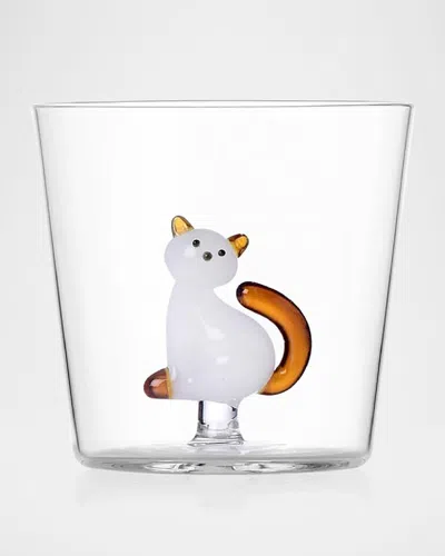 Ichendorf Tabby Cat Tumbler, 11.8 Oz. In White/amber
