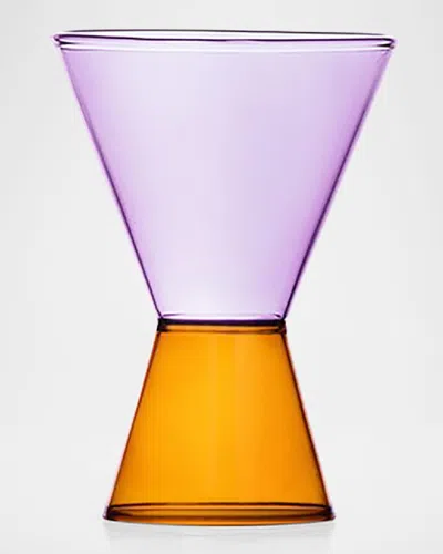 Ichendorf Travasi Amber And Lilac Glass, 8.5 Oz. In Amber/liliac