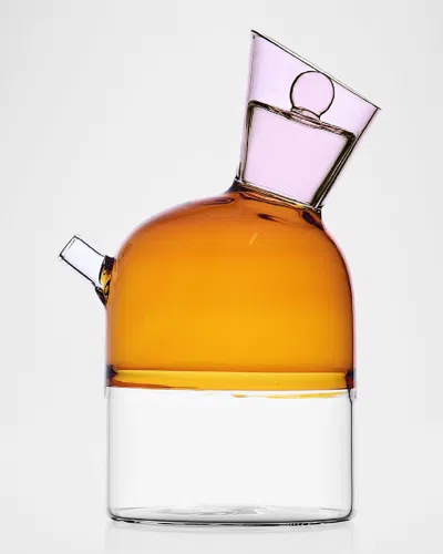Ichendorf Travasi Oil Bottle, 11 Oz. In Amber/pink