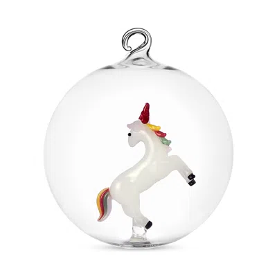 Ichendorf Unicorn Glass Ornament In Multi