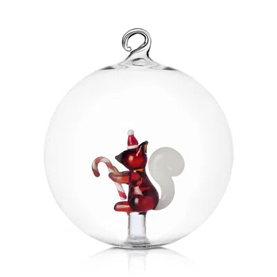 Ichendorf Woodland Tales Squirrel Christmas Ball In Transparent