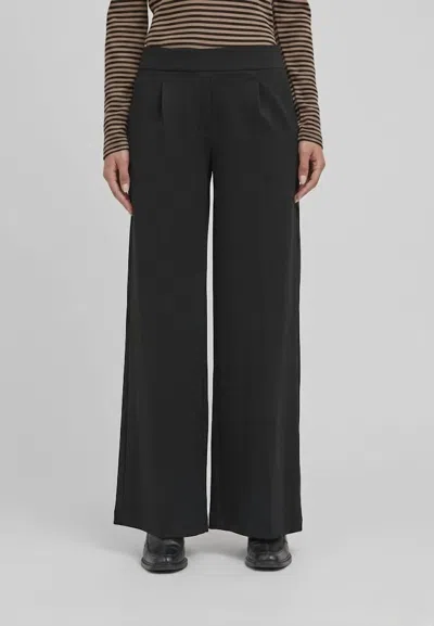 Ichi Always A Classic Wide Leg Pant In Black