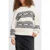 Ichi Barisa Geometric Sweater In Gray
