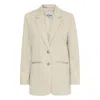 Ichi Beige Recycled Polyester Blazer In Neutral