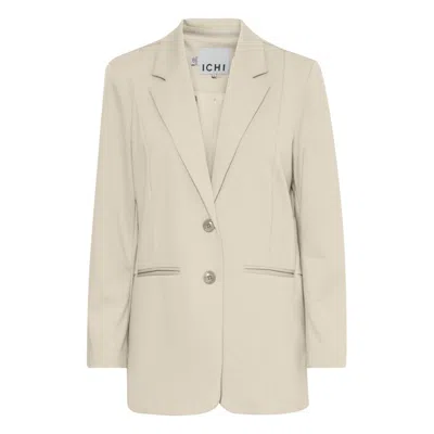 Ichi Recycled Polyester Suits & Women's Blazer In Beige