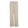 Ichi Beige Recycled Polyurethane Pant In Brown