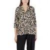 Ichi Beige Viscose Shirt In Brown