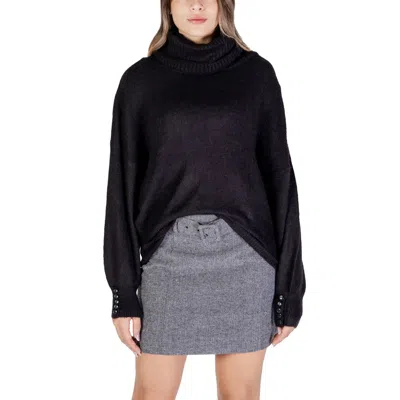 ICHI BLACK ACRYLIC SWEATER