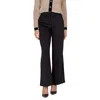Ichi Black Polyester Pant In Black