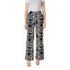 Ichi Black Polyester Pant In Black