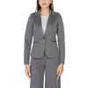 Ichi Black Polyester Blazer In Multi