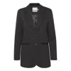 Ichi Black Recycled Polyester Blazer In Black