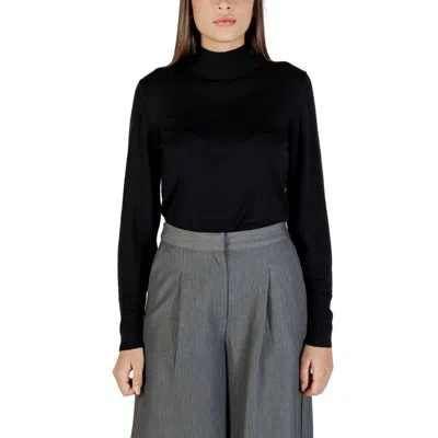 Ichi Black Viscose Turtleneck